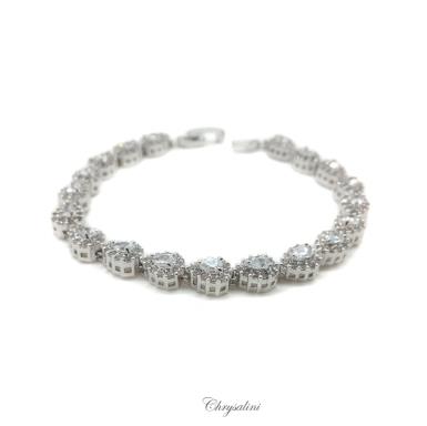 Bridal Jewellery, Chrysalini Wedding Bracelets with Crystals - MB0041 MB0041 Image 1