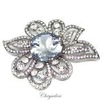 Bridal Jewellery, Chrysalini Wedding Brooch, Crystal Pin - MBR5440 image