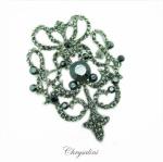Bridal Jewellery, Chrysalini Wedding Brooch, Crystal Pin - OBR7230 image