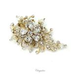 Bridal Jewellery, Chrysalini Wedding Brooch, Pearl Pin - TC7006BK image