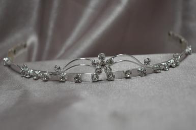 Wedding  Silver Flowergirl Petit Rhinestone Tiara Image 1
