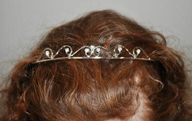 Wedding  Silver Scroll Flowergirl Headband Image 1