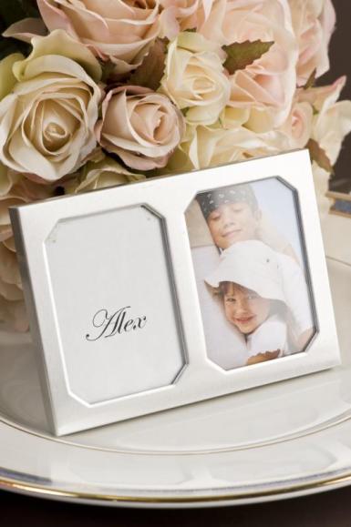 Wedding  Double Silver Photo Frame Image 1