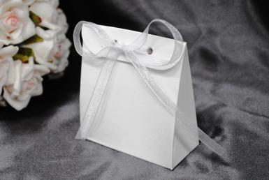Wedding  Small A-Frame Gift Boxes with Matching Ribbon x 5 boxes Image 1