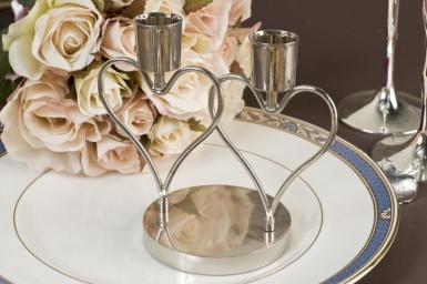 Wedding  Double Hearts Candle Stand Image 1