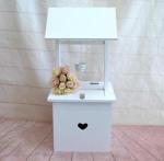 White Wishing Well with Small Heart image