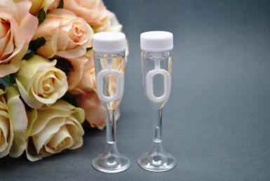 Wedding  Champagne Glass Bubbles x 24 Image 1