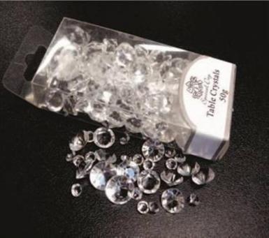 Wedding  Acrylic Scatters - Various Size Diamonds 50g Image 1