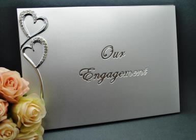 Wedding  Silver Large Engagement Guest Book Image 1