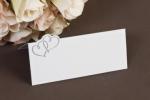 Silver Hearts Placecard - Tent Fold x 24 pieces image
