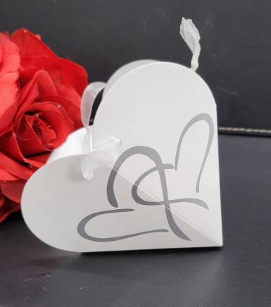 Wedding  Heart Shape Confetti Petal Cone Box 24/pk Image 1