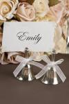 Silver Plated Deluxe Kissing Bells with Bow X 4 image