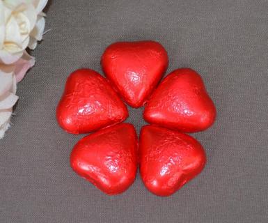 Dolci Doro Red Heart Shaped Chocolates x 100 Solid Heart Red Image 1