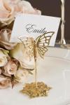 Gold Butterfly Place Card Holders X 4 image