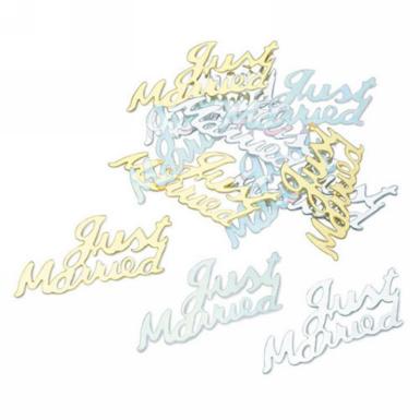Wedding  Just Married Confetti Gold Image 1