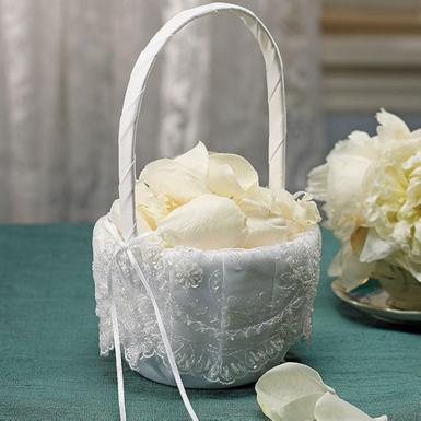 Wedding  Beverly Clark Venetian Elegance Collection Flower Girl Basket Image 1