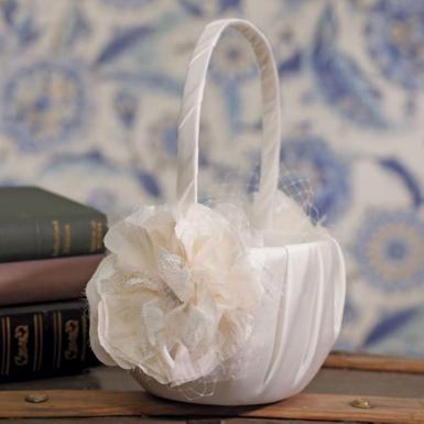 Wedding  Beverly Clark La Fleur Collection Flower Girl Basket Image 1