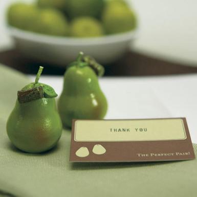Wedding  Green Pear Candles Image 1