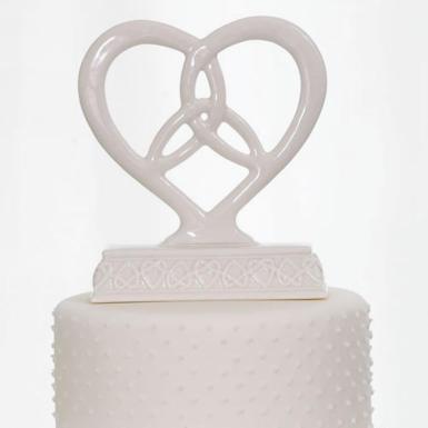 Wedding  Heart Framed Trinity Knot Cake Top Image 1