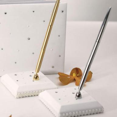 Wedding  Scattered Pearls & Crystals Designer Pen Base Image 1