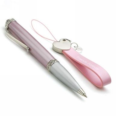 Wedding  Jewelry Ball Point Pen & Heart Strap Gift Set Image 1