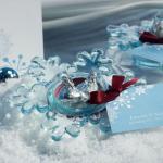 Snowflake Candle Holders Glacier Blue or Frosted x 2 image