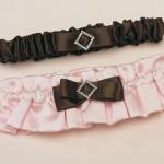 Chocolate & Strawberry Cream Two Piece Bridal Garter Set image
