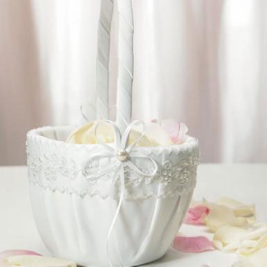 Wedding  Sweet Art Flower Girl Basket Image 1