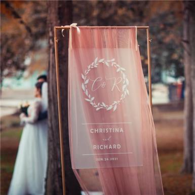 Wedding  Custom Acrylic Sign 60x90cm Image 1