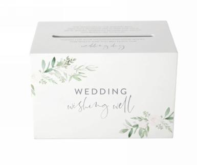 Wedding  White Wooden Wishing Well with Floral Image 1