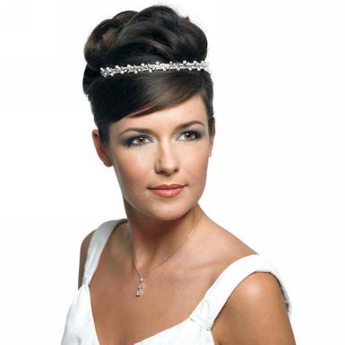 Wedding  White Pearl Waves Tiara Image 1