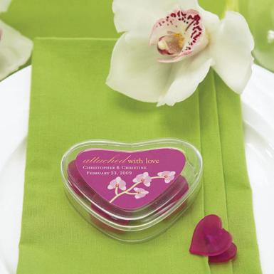 Wedding  Clear Heart Containers with 4 Heart Shaped Clips Image 1