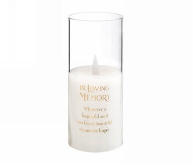 Wedding  In Loving Memory LED candle in glass Image 1