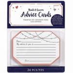 Bride and Groom Advice Cards - Navy x 24 image