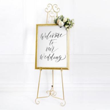 Wedding  Gold Easel - Hire Image 1