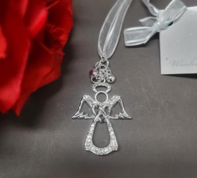 Wedding  Diamante Angel Charm - silver Image 1