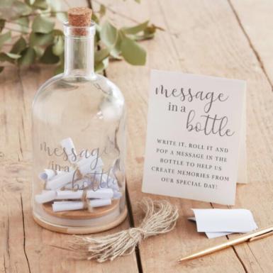 Wedding  Guest Book Message in a Glass Bottle Image 1
