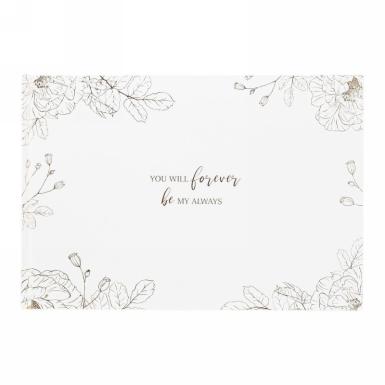 Wedding  Guest Book with Floral Gold Foiling Image 1
