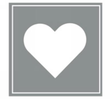 Wedding  Sticker Seal - Heart Silver Square Image 1
