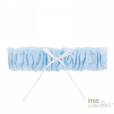 Wedding  Blue Lace Garter with Bow Image 1