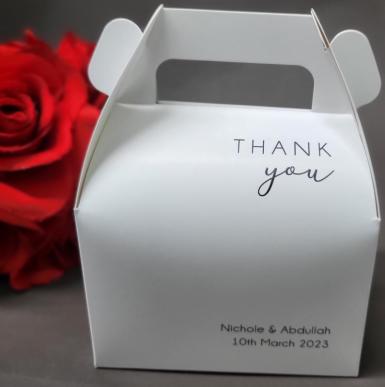 Wedding  Personalised Cake box small 10 pack Image 1