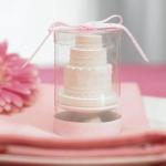 Elegant Lace Wedding Cake Candle image