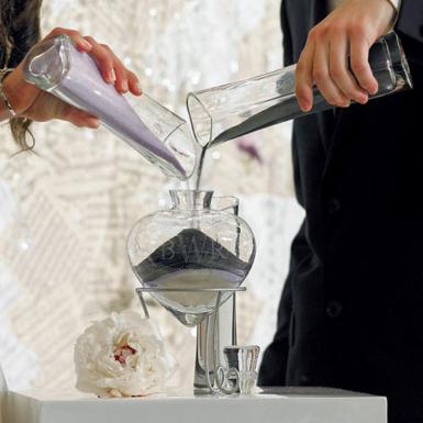 Wedding  Heart Shaped Sand Ceremony Vase Set Image 1