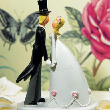 Wedding  Novelty Wedding Couple Hand in Hand Figurine Image 1