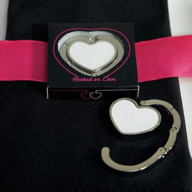Wedding  White Heart Shaped Purse Hook Image 1