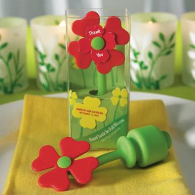 Wedding  Good Luck in Full Bloom Silicone Bottle Stopper Gift Boxed Favor Image 1