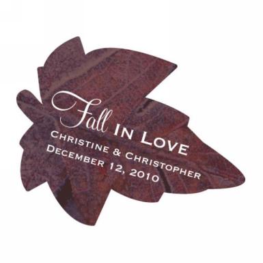 Wedding  Fall Leaf Sticker Image 1