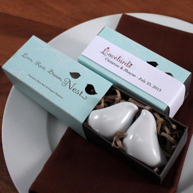 Wedding  Love Bird Salt & Pepper Shakers in Gift Package Image 1
