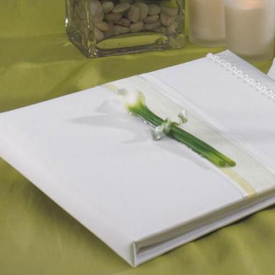 Wedding  Bridal Beauty Calla Lily Traditional Guest Book Image 1