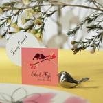 Love Bird Card Holders with Brushed Silver Finish image